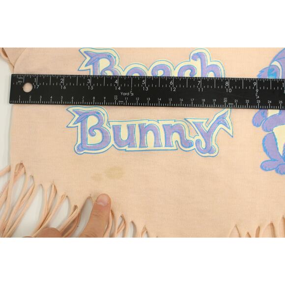 Vintage Beach Bunny Fringe Crop Top Medium - Picture 5 of 9